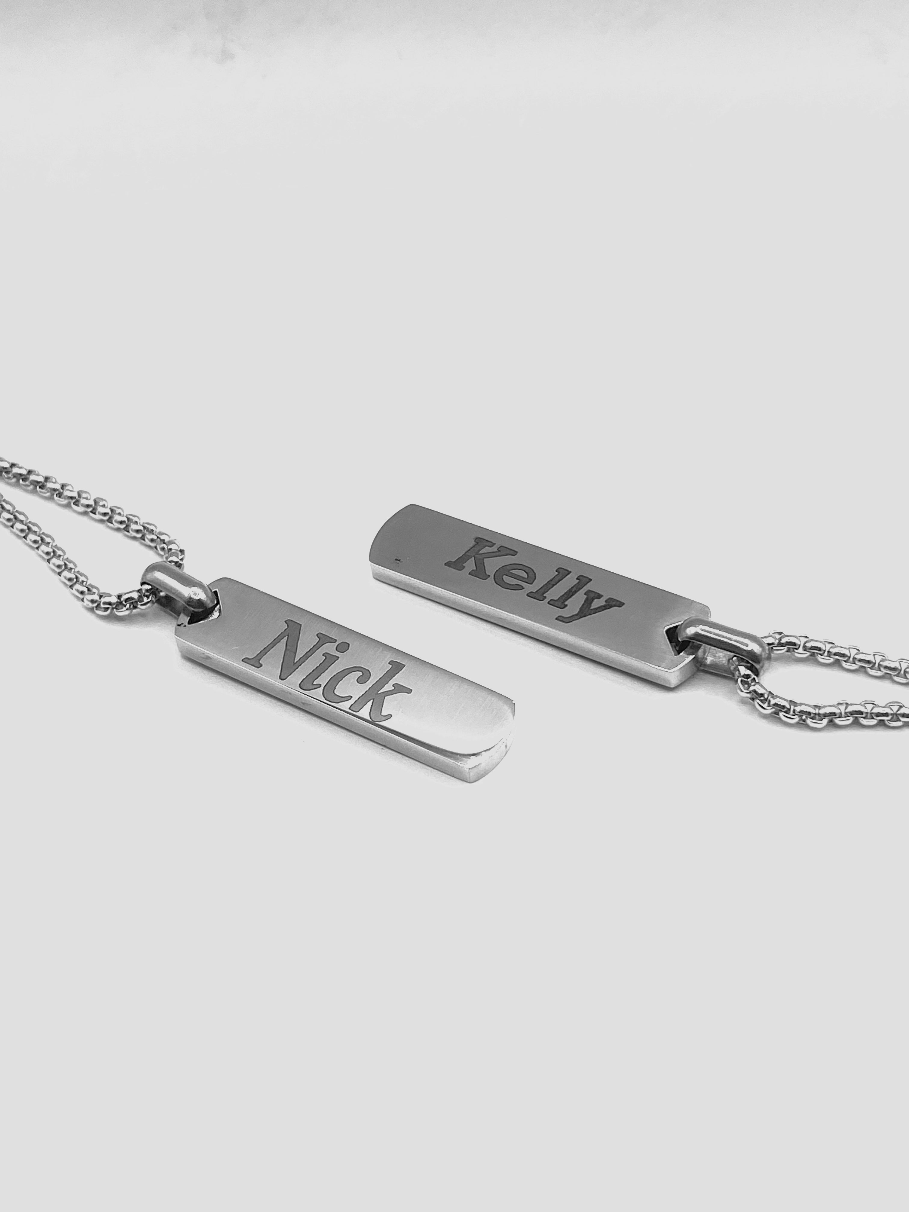 Personalized Eye Photo Engraved Necklace Duo Set - Custom Matching Human Eye Jewellery with Unique Engraving Design