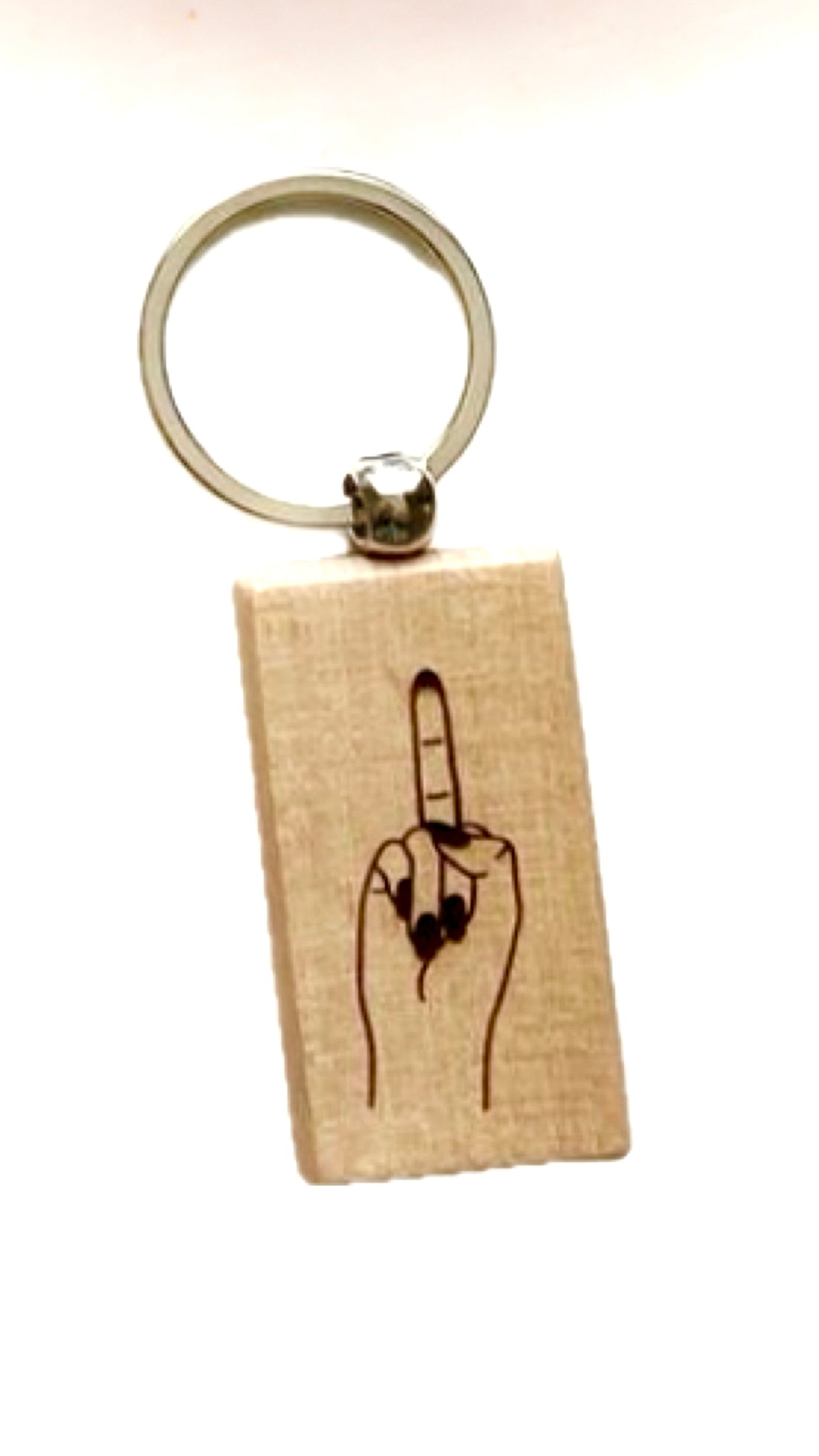 Personalized Wooden Keychain - Custom Engraved Name, Photo or Logo - Round & Rectangle Keyring for House Keys, Pet Memorial or Corporate Gift