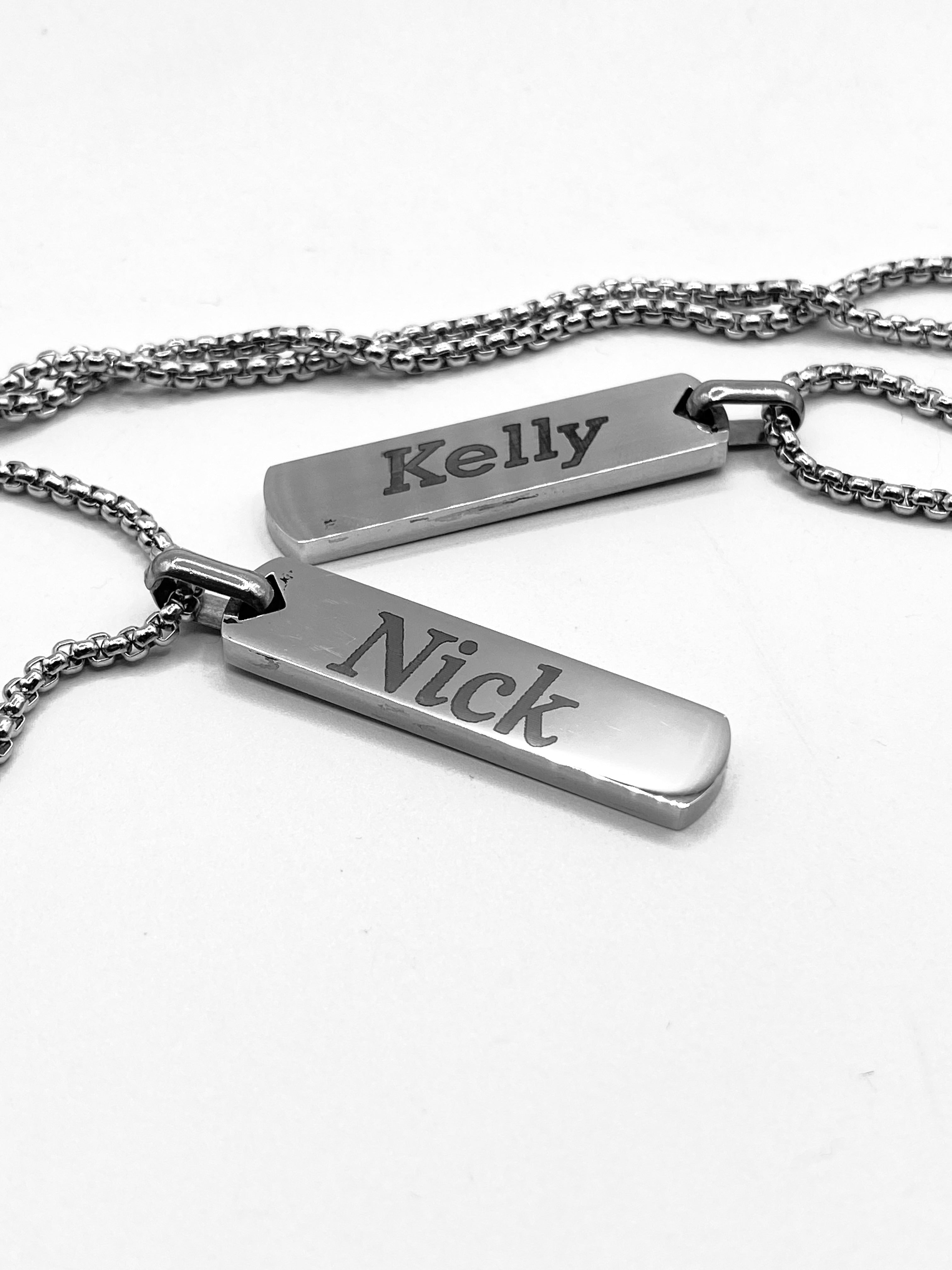 Personalized Eye Photo Engraved Necklace Duo Set - Custom Matching Human Eye Jewellery with Unique Engraving Design